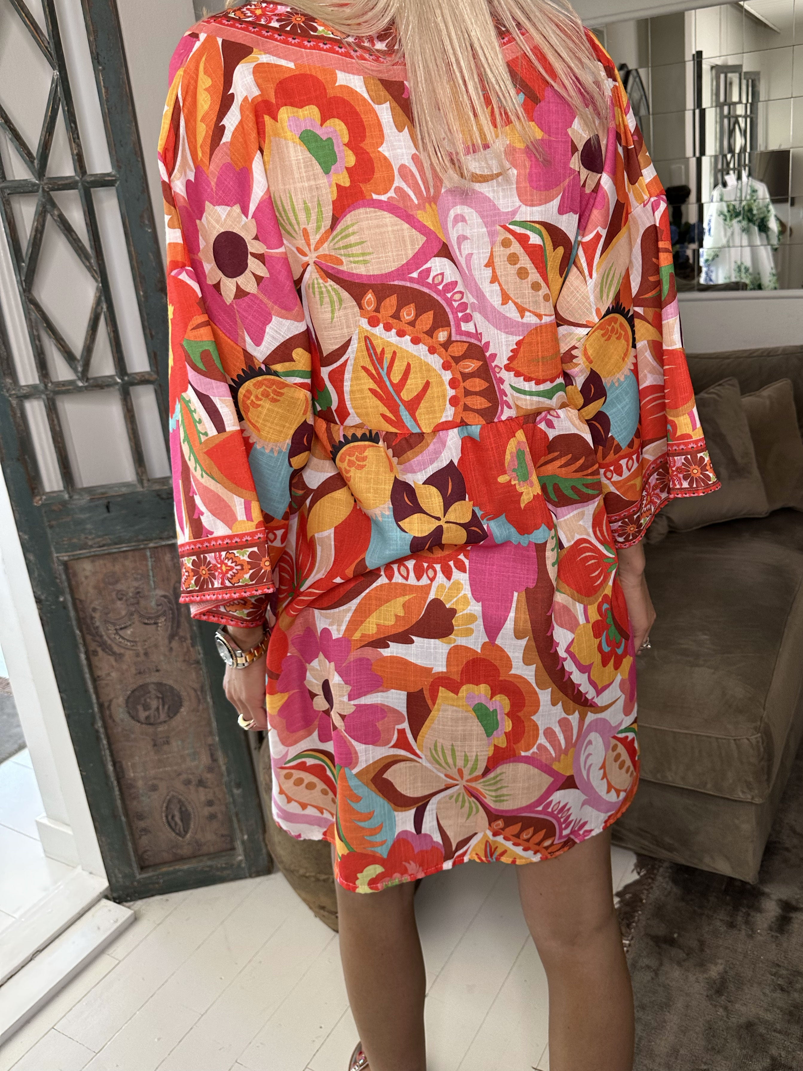 Mathilda - Sød tunika i viscose med fint mønster